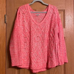 Oversized cable knit sweater